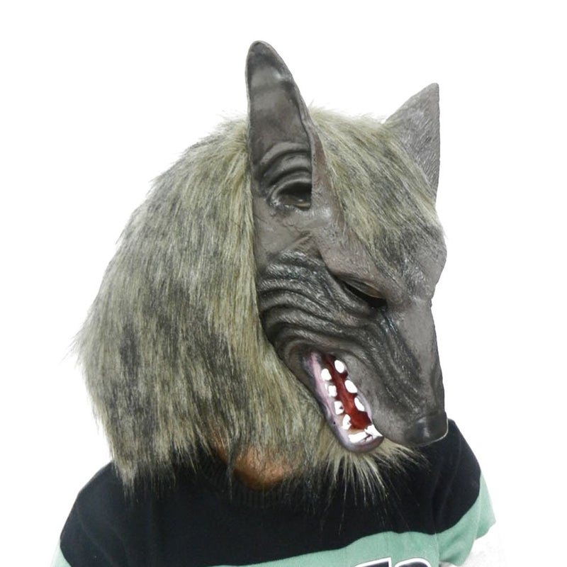 Odowalker Halloween Werewolf Costume Wolf Head Mask for Cosplay Costume Man Women Girls Boys Kids Unisex (head) - Image 4